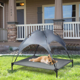 Costway Dog Bed Cat Cot Elevated Pet Tent With Detachable Canopy - thumbnail 5