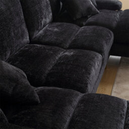 Abrihome Modular U-Shaped Sectional Sofa With Double Chaise, Premium Chenille Fabric, Easy-Clean, Large Living Room Couch Set, Black - thumbnail 9