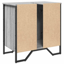 Berkfield Bathroom Sink Cabinet Grey Sonoma 60X35X60 Cm Engineered Wood - thumbnail 6