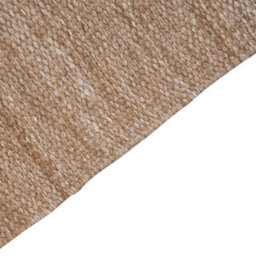 Beliani Recycled Pet Area Rug Beige 80 X 150 Cm - Indoor Outdoor, Flat-Woven, Pet Friendly, Fringe - thumbnail 3