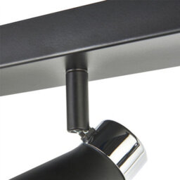 First Choice Lighting Set Of 2 Burton - Matt Black & Chrome Detail 4 Way Ceiling Spotlights - thumbnail 7
