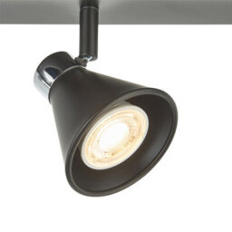 First Choice Lighting Set Of 2 Burton - Matt Black & Chrome Detail 4 Way Ceiling Spotlights - thumbnail 5