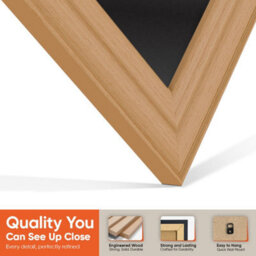 "AK Frames 25X17"" Country Pine Classic Vinyl Record Frame With Black Mount For 12 Inch Lp Cover & Disc - Overlapped Design" - thumbnail 3