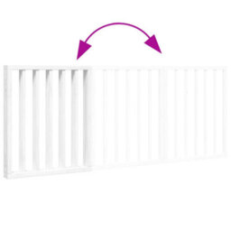 Walplus White Dog Gate Foldable 3 Panels 150 Cm Poplar Wood - thumbnail 7