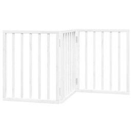 Walplus White Dog Gate Foldable 3 Panels 150 Cm Poplar Wood - thumbnail 2