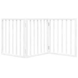 Walplus White Dog Gate Foldable 3 Panels 150 Cm Poplar Wood - thumbnail 4