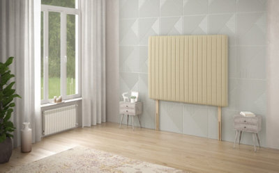 Somnior Beds Somnior  5Ft Eleanor King 32 Inches Beige Linen Headboard With Wooden Struts