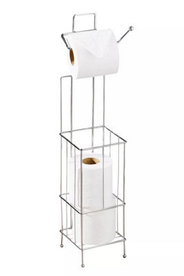Orsina Unique Toilet Roll Holder & Storer,chrome Toilet Roll Dispenser & Storage Rack,lightweight Bathroom Stand