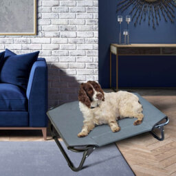 Actiaspet Elevated Dog Bed Pet Cat Raised Folding Camping Cot Indoor Outdoor Waterproof Medium Grey - thumbnail 5