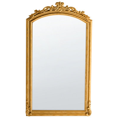 Beliani Wall Mirror Gorges 55 Cm 96 Cm Metal Gold - image 1