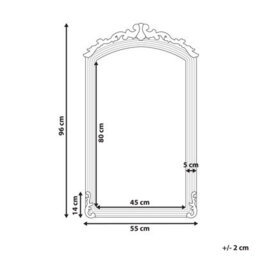 Beliani Wall Mirror Gorges 55 Cm 96 Cm Metal Gold - thumbnail 3