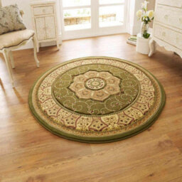 Green Traditional Easy To Clean Bordered Floral Rug For Dining Room-160Cm X 230Cm - thumbnail 2