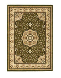 Green Traditional Easy To Clean Bordered Floral Rug For Dining Room-160Cm X 230Cm - thumbnail 3