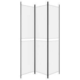 Berkfield 3-Panel Room Divider White 150X220 Cm Fabric - thumbnail 4