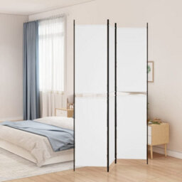 Berkfield 3-Panel Room Divider White 150X220 Cm Fabric - thumbnail 1