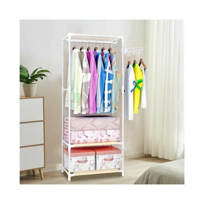 Clothes Rail Wardrobe Stand Storage Rack Shoe Shelves For Bedroom - image 1