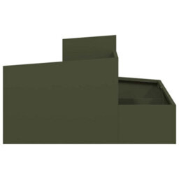 Berkfield Garden Planter Olive Green 80 X 80 X 50 Cm Cold-Rolled Steel - thumbnail 6