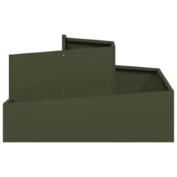 Berkfield Garden Planter Olive Green 80 X 80 X 50 Cm Cold-Rolled Steel - thumbnail 5