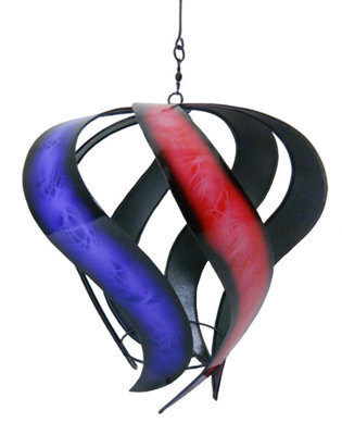 Metal Wind Spinner Garden Ornament - Rainbow - image 1