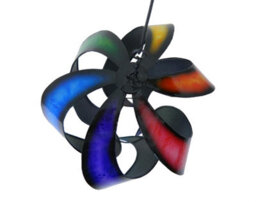 Metal Wind Spinner Garden Ornament - Rainbow - thumbnail 4
