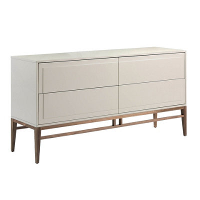 Angel Cerda Stylish Beige And Walnut Wood Sideboard For Modern Homes - image 1