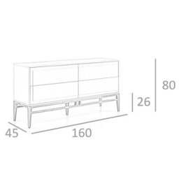 Angel Cerda Stylish Beige And Walnut Wood Sideboard For Modern Homes - thumbnail 6