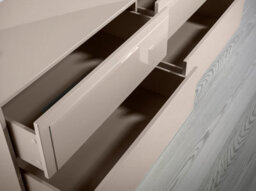 Angel Cerda Stylish Beige And Walnut Wood Sideboard For Modern Homes - thumbnail 4