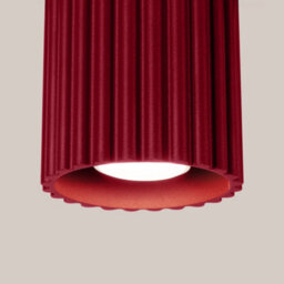 Sollux Lighting Aura Aluminum Burgundy 1 Lights Minimalist Ceiling Light - thumbnail 4