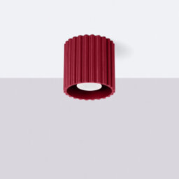 Sollux Lighting Aura Aluminum Burgundy 1 Lights Minimalist Ceiling Light - thumbnail 2