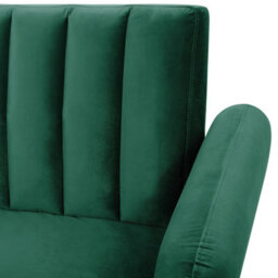 Beliani Sofa Bed 3 Seater Vimmerby Velvet Emerald Green - thumbnail 6