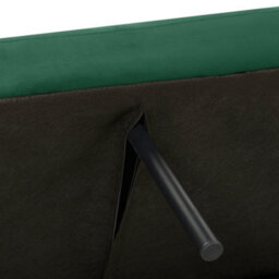 Beliani Sofa Bed 3 Seater Vimmerby Velvet Emerald Green - thumbnail 8