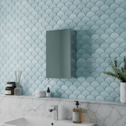 Affine Bathroom Mirror Cabinet Single Door Cupboard Stainless Steel Wall Mounted 300X500mm - thumbnail 3