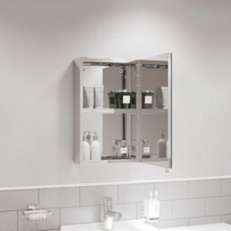 Affine Bathroom Mirror Cabinet Single Door Cupboard Stainless Steel Wall Mounted 300X500mm - thumbnail 6