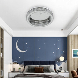 Darphe 50X50Cm Modern Round Chrome-Plated Crystal Ceiling Light - thumbnail 5