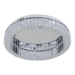 Darphe 50X50Cm Modern Round Chrome-Plated Crystal Ceiling Light - thumbnail 3