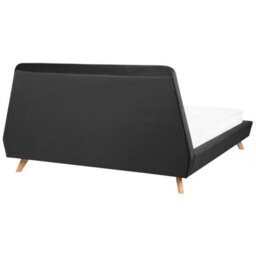 Beliani Bed Velvet Vienne 180 X 200 Cm (Eu Super King) Black - thumbnail 5