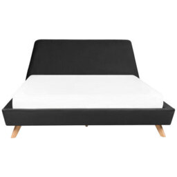 Beliani Bed Velvet Vienne 180 X 200 Cm (Eu Super King) Black - thumbnail 4
