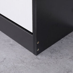 Avc Designs 2 Drawer Shoe Storage Cabinet Wooden Freestanding Footwear Rack Unit For Hallway Or Entryway (Grey & White) - thumbnail 6