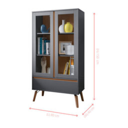 Nöa & Nani Noa & Nani Display Cabinet Dresser In Grey And Natural Pine Otto - thumbnail 7