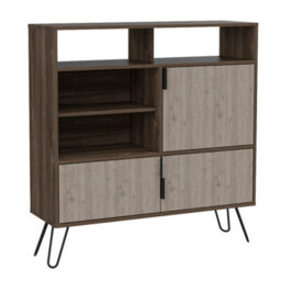 Core Products Nevada Smoked Oak High Sideboard With Multi Compartments, H110.3Cm X W105.8Cm X D34.0Cm - thumbnail 3