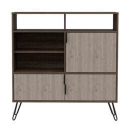 Core Products Nevada Smoked Oak High Sideboard With Multi Compartments, H110.3Cm X W105.8Cm X D34.0Cm - thumbnail 2