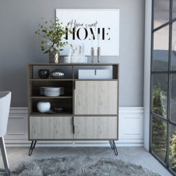 Core Products Nevada Smoked Oak High Sideboard With Multi Compartments, H110.3Cm X W105.8Cm X D34.0Cm - thumbnail 8
