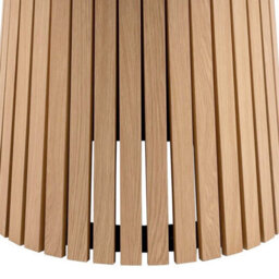 Wyld Haus Twillbury Round Dining Table, Matt Oak-Look Top With Slatted Conic Base, 120Cm - thumbnail 7