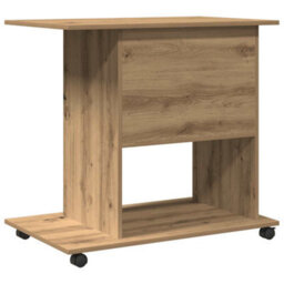 Berkfield Computer Desk Artisan Oak 80X50X75 Cm Engineered Wood - thumbnail 6