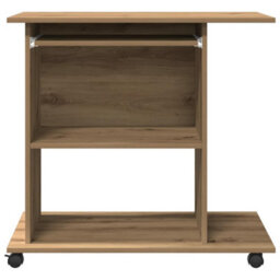 Berkfield Computer Desk Artisan Oak 80X50X75 Cm Engineered Wood - thumbnail 4