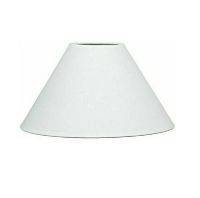 "9"" Luxury Cotton Textured Fabric Coolie Light Shade Purpose Table Floor Ceiling Practical & Eye Caring Lampshade White"
