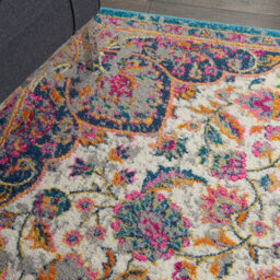 Ivory Multi Floral Persian Traditional Luxurious Rug For Living Room Bedroom And Dining Room-160Cm X 221Cm - thumbnail 6