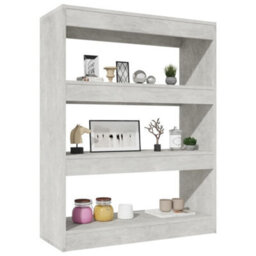 Berkfield Book Cabinet/room Divider Concrete Grey 80X30X103 Cm Engineered Wood - thumbnail 5