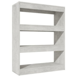 Berkfield Book Cabinet/room Divider Concrete Grey 80X30X103 Cm Engineered Wood - thumbnail 2