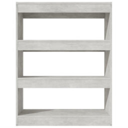 Berkfield Book Cabinet/room Divider Concrete Grey 80X30X103 Cm Engineered Wood - thumbnail 3
